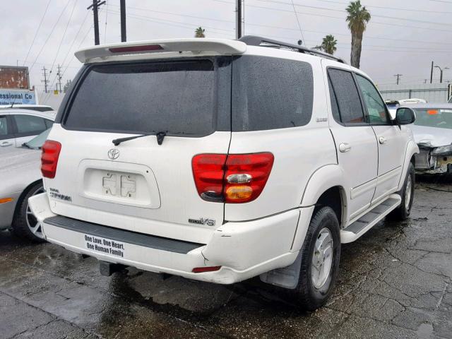 5TDZT38A71S038076 - 2001 TOYOTA SEQUOIA LI WHITE photo 4