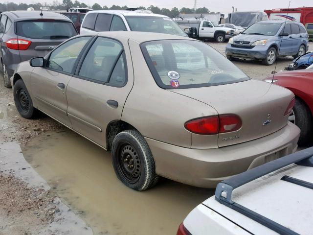 1G1JC524227349785 - 2002 CHEVROLET CAVALIER B TAN photo 3