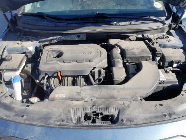 5NPE34AF0GH314798 - 2016 HYUNDAI SONATA SPO BLUE photo 7