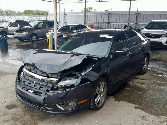 3FAHP0KC5BR137465 - 2011 FORD FUSION SPO BLACK photo 2