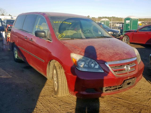 5FNRL38256B110249 - 2006 HONDA ODYSSEY LX RED photo 1