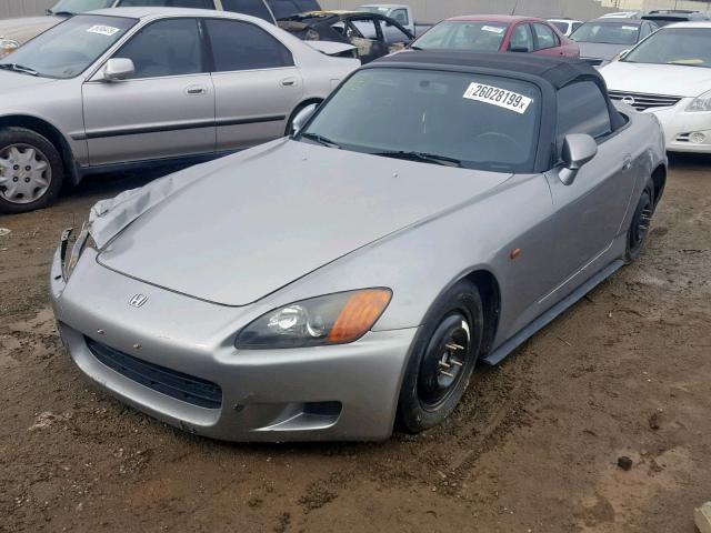 JHMAP11421T006436 - 2001 HONDA S2000 SILVER photo 2