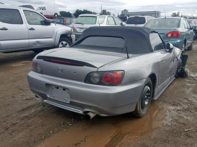 JHMAP11421T006436 - 2001 HONDA S2000 SILVER photo 4