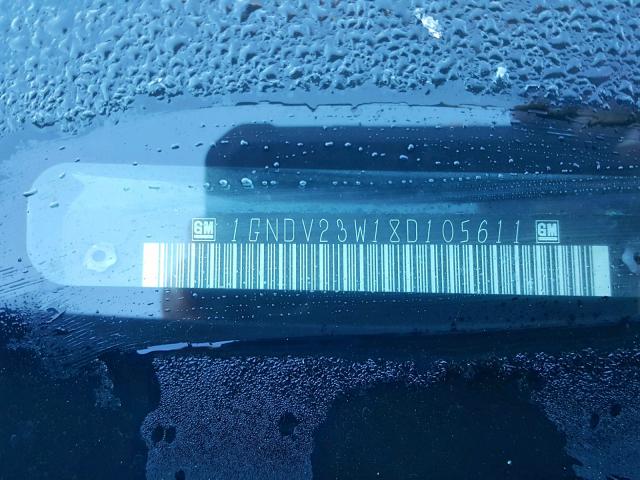 1GNDV23W18D105611 - 2008 CHEVROLET UPLANDER L Boz foto 10