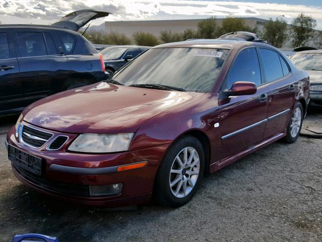 YS3FD49YX41020439 - 2004 SAAB 9-3 ARC BURGUNDY photo 2