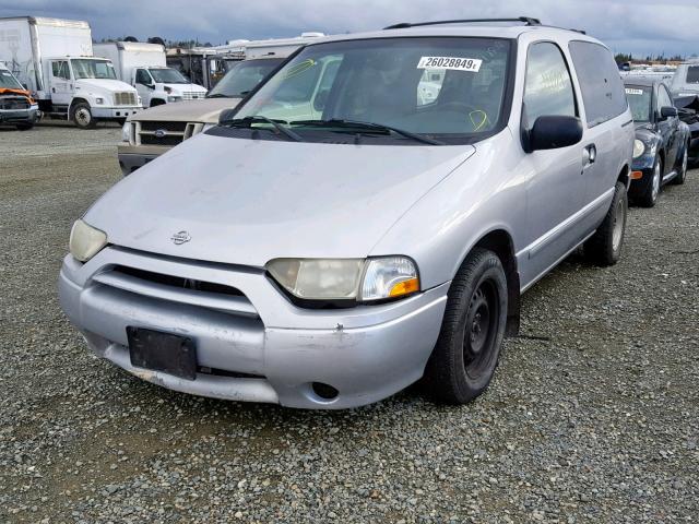 4N2ZN17T12D815797 - 2002 NISSAN QUEST GLE SILVER photo 2