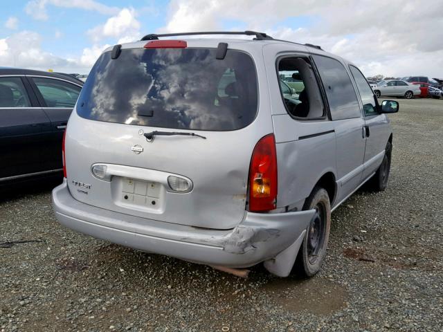 4N2ZN17T12D815797 - 2002 NISSAN QUEST GLE SILVER photo 4