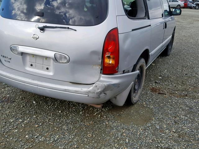 4N2ZN17T12D815797 - 2002 NISSAN QUEST GLE SILVER photo 9