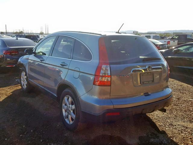 JHLRE38758C031706 - 2008 HONDA CR-V EXL BLUE photo 3