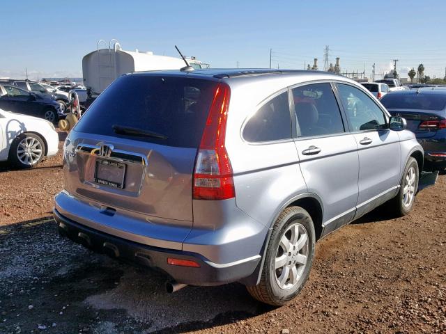 JHLRE38758C031706 - 2008 HONDA CR-V EXL BLUE photo 4