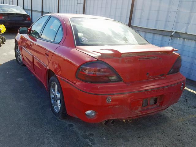 1G2NW52E31C229786 - 2001 PONTIAC GRAND AM G RED photo 3