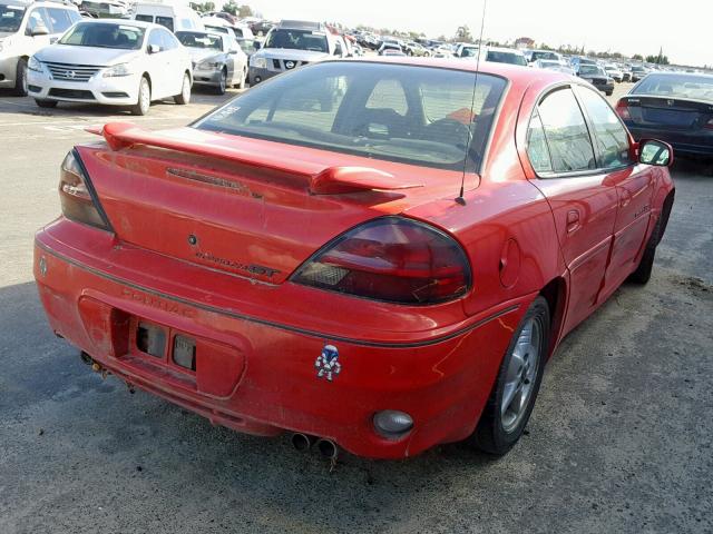 1G2NW52E31C229786 - 2001 PONTIAC GRAND AM G RED photo 4