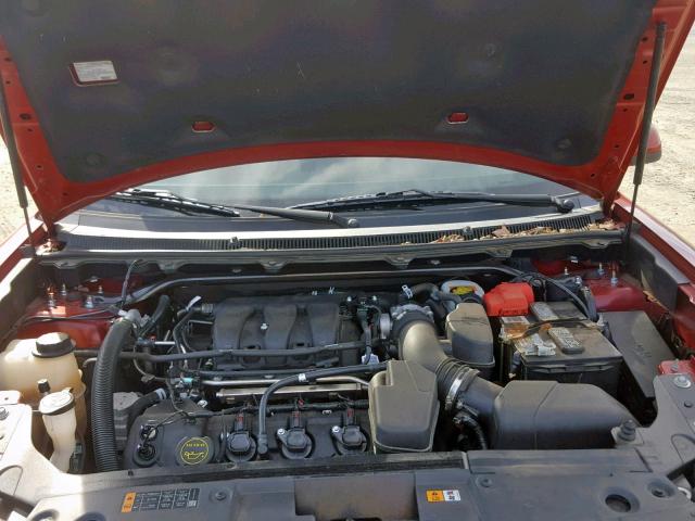 2FMGK5D81EBD40152 - 2014 FORD FLEX LIMIT RED photo 7