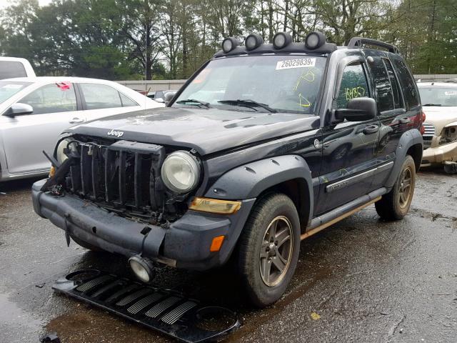 1J4GL38K35W500939 - 2005 JEEP LIBERTY RE BLACK photo 2