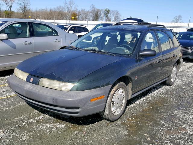 1G8ZH8284WZ207250 - 1998 SATURN SW1 GREEN photo 2