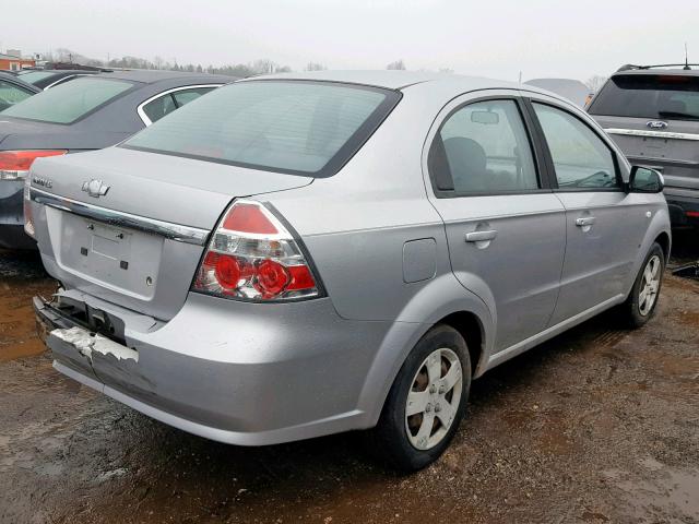 KL1TD56638B049257 - 2008 CHEVROLET AVEO BASE ვერცხლისფერი ფოტო 4