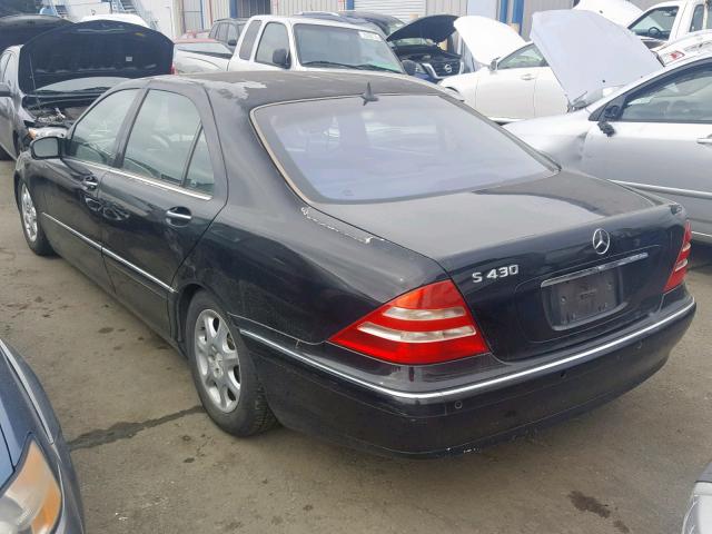 WDBNG70JXYA116183 - 2000 MERCEDES-BENZ S 430 BLACK photo 3