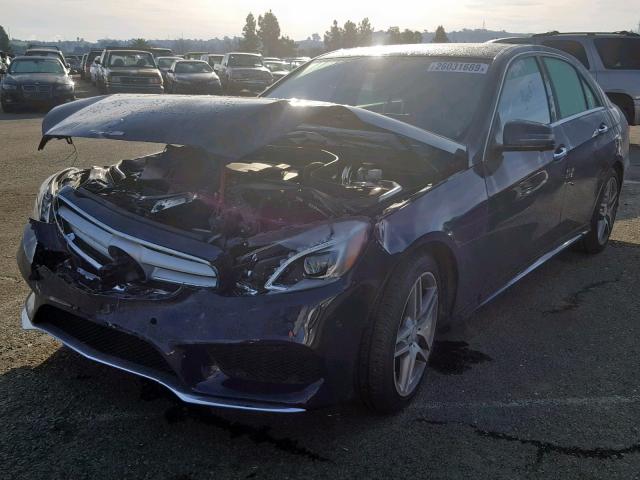 WDDHF5KB8EB019233 - 2014 MERCEDES-BENZ E 350 BLUE photo 2