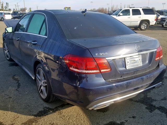 WDDHF5KB8EB019233 - 2014 MERCEDES-BENZ E 350 BLUE photo 3