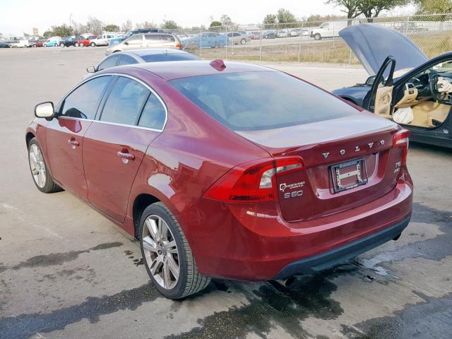 YV1902FH8B2016092 - 2011 VOLVO S60 T6 RED photo 3