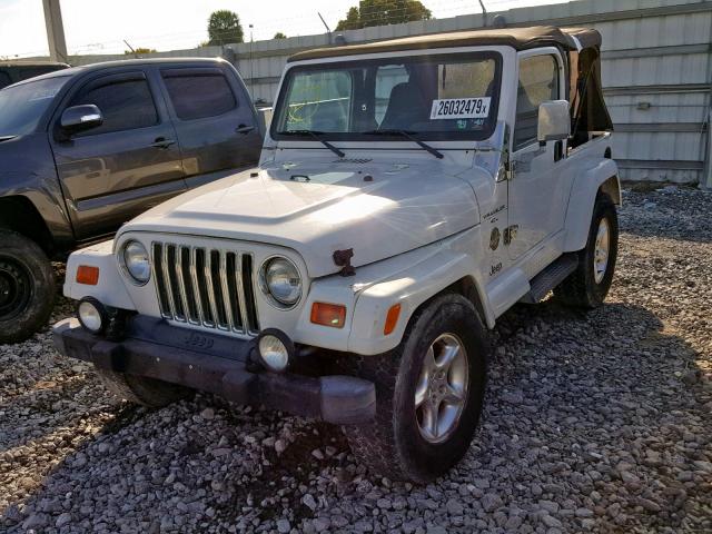 1J4FA59S41P338416 - 2001 JEEP WRANGLER / WHITE photo 2