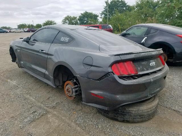 1FA6P8CF3H5224680 - 2017 FORD MUSTANG GT GRAY photo 3