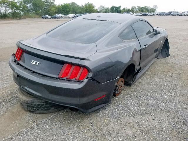 1FA6P8CF3H5224680 - 2017 FORD MUSTANG GT GRAY photo 4