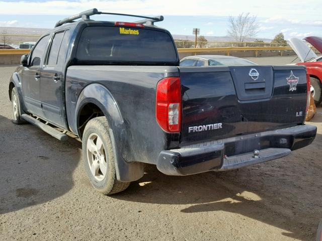 1N6AD09U47C415942 - 2007 NISSAN FRONTIER C BLACK photo 3