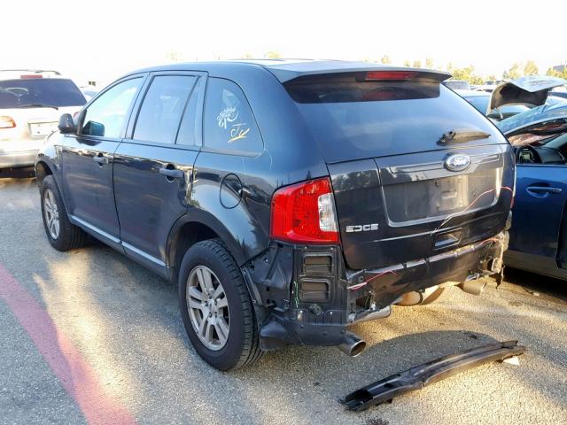 2FMDK3GC4BBB00287 - 2011 FORD EDGE SE BLACK photo 3