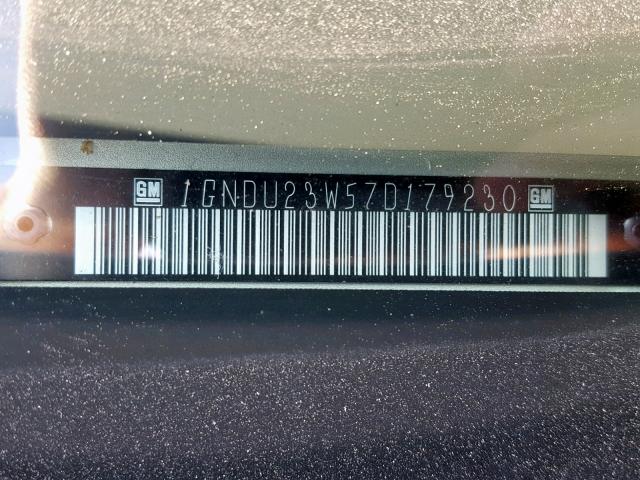 1GNDU23W57D179230 - 2007 CHEVROLET UPLANDER L Qəhvəyi foto 10