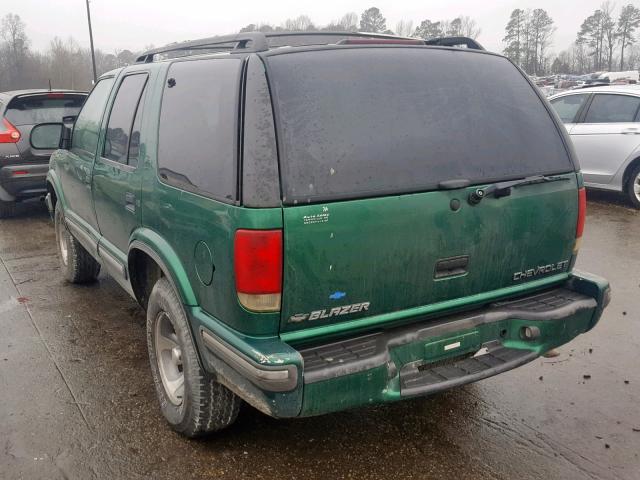 1GNCS13W6X2171919 - 1999 CHEVROLET BLAZER GREEN photo 3