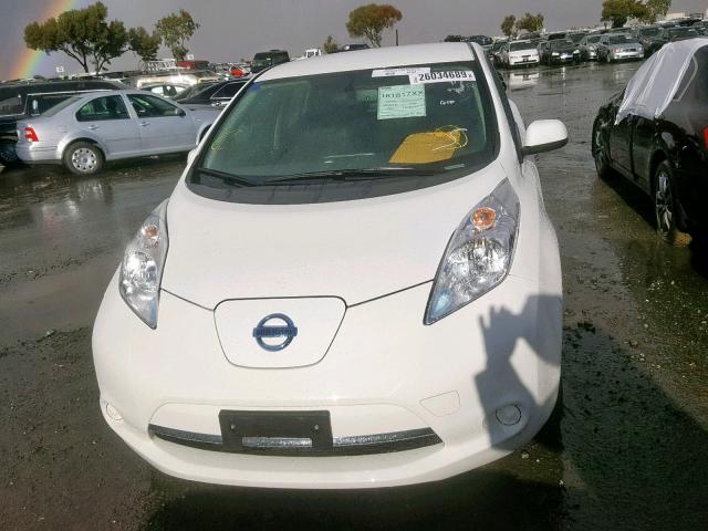 1N4BZ0CPXGC301624 - 2016 NISSAN LEAF SV WHITE photo 9