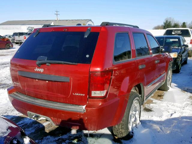 1J8GR48K05C540089 - 2005 JEEP GRAND CHER RED photo 4