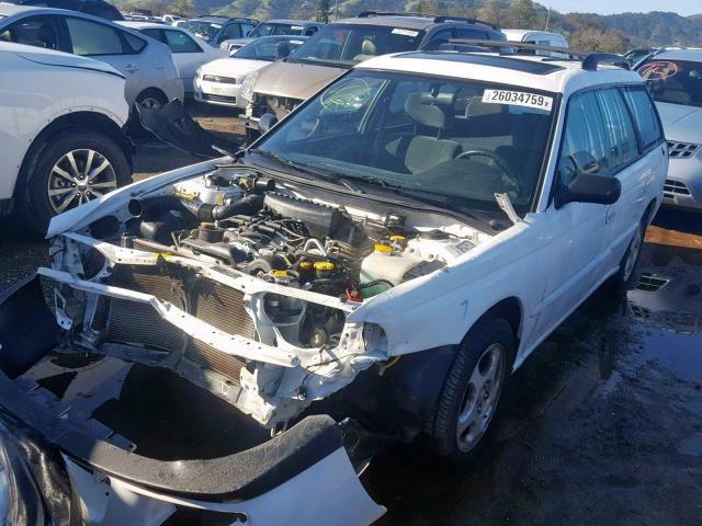 4S3BK4353X7300019 - 1999 SUBARU LEGACY L WHITE photo 2