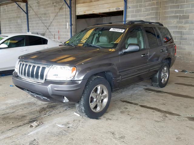 1J8GX58N34C121187 - 2004 JEEP GRAND CHER GRAY photo 2