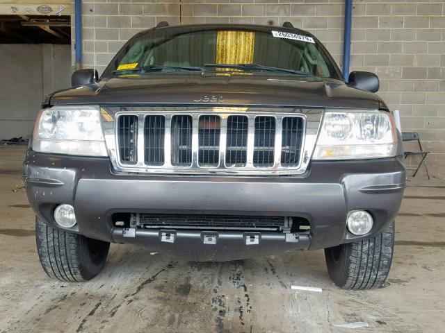 1J8GX58N34C121187 - 2004 JEEP GRAND CHER GRAY photo 9