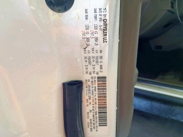 1J8HG48K98C132964 - 2008 JEEP COMMANDER WHITE photo 10