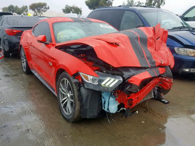 1FA6P8CF5H5279583 - 2017 FORD MUSTANG GT RED photo 1