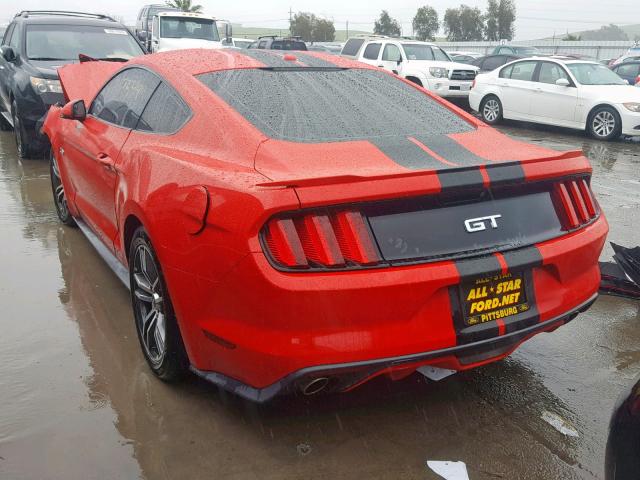 1FA6P8CF5H5279583 - 2017 FORD MUSTANG GT RED photo 3