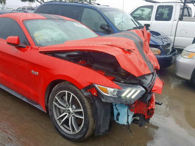 1FA6P8CF5H5279583 - 2017 FORD MUSTANG GT RED photo 9