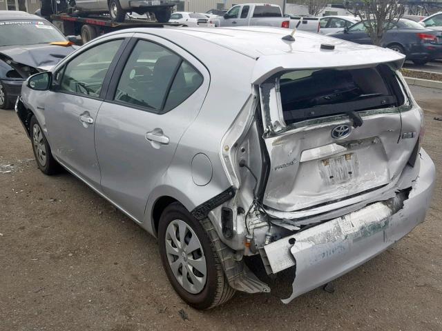 JTDKDTB39C1508293 - 2012 TOYOTA PRIUS C SILVER photo 3