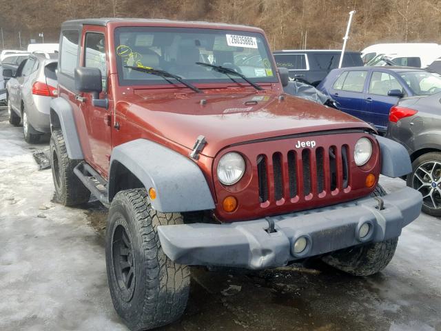 1J4FA24157L151859 - 2007 JEEP WRANGLER X MAROON photo 1