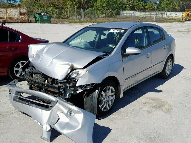 3N1AB6AP5CL613593 - 2012 NISSAN SENTRA 2.0 SILVER photo 2