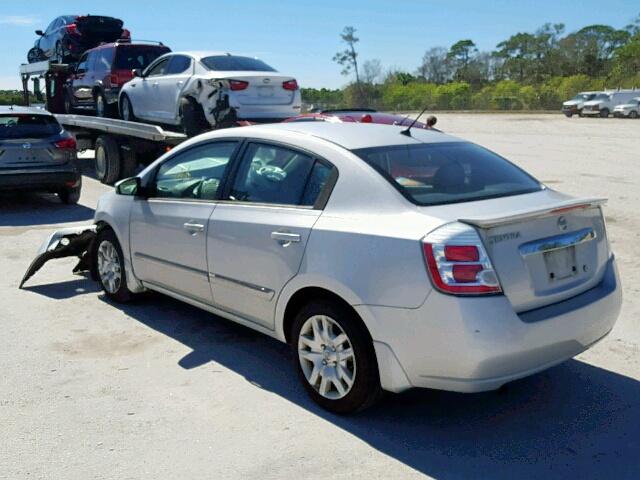 3N1AB6AP5CL613593 - 2012 NISSAN SENTRA 2.0 SILVER photo 3