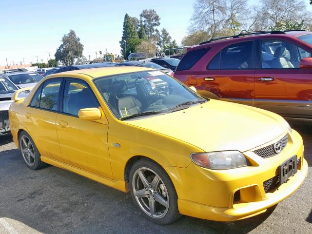 JM1BJ227830646175 - 2003 MAZDA PROTEGE SP YELLOW photo 1