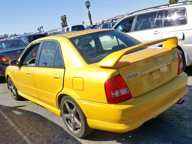 JM1BJ227830646175 - 2003 MAZDA PROTEGE SP YELLOW photo 3