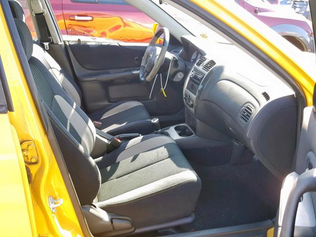 JM1BJ227830646175 - 2003 MAZDA PROTEGE SP YELLOW photo 5