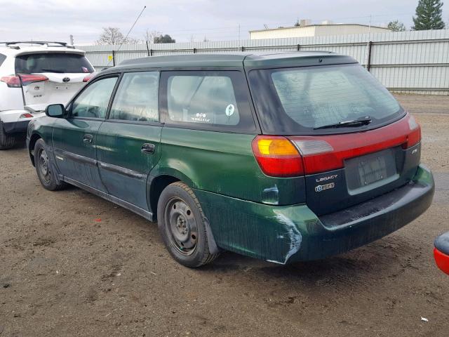 4S3BH6259Y6305342 - 2000 SUBARU LEGACY BRI GREEN photo 3