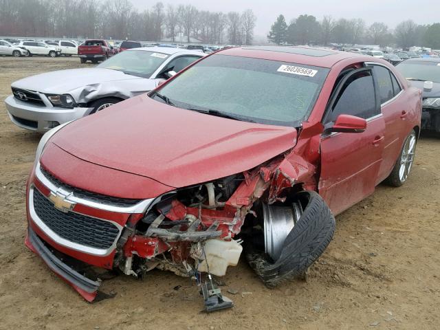 1G11C5SLXEF257003 - 2014 CHEVROLET MALIBU 1LT 红色 照片 2