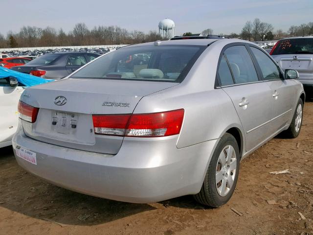 5NPET46C78H335079 - 2008 HYUNDAI SONATA GLS SILVER photo 4